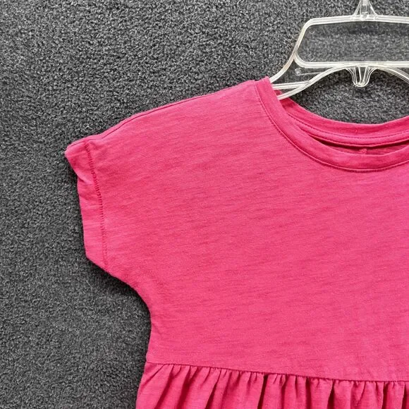 Old Navy Dress Girls Small 6 7 Pink short sleeves beach summer‎ crew neck - Picture 5 of 16